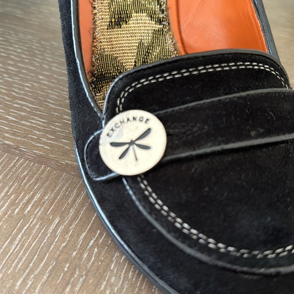 Exchange by Charles David Black Suede Wedge Loafers, Sz 9, never worn - Picture 9 of 10